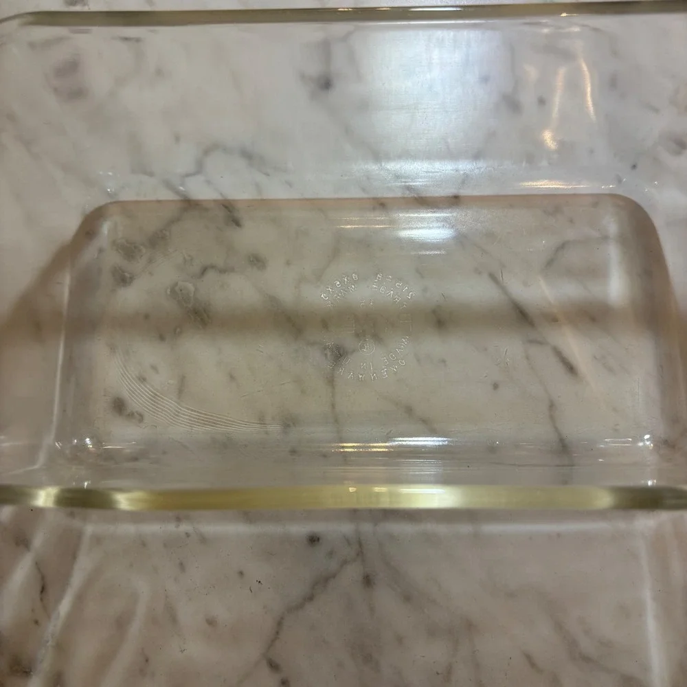 Vintage Pyrex 215-B Clear Glass Loaf Pan 9x5x3 Rectangular Baking Dish Ovenware